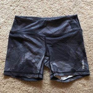 Reebok patterned spandex shorts (XS)